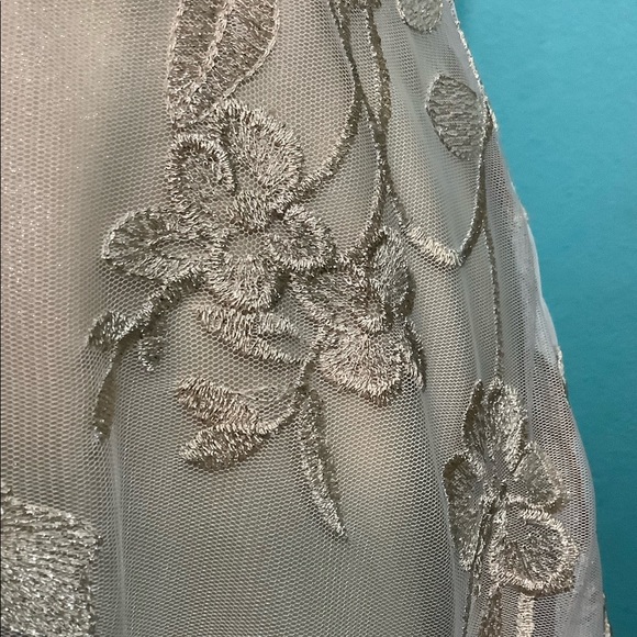 Tahari Champagne Gold Dress Size 10 - Picture 5 of 9